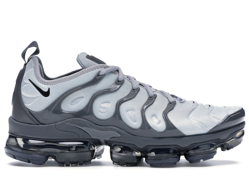 gray and black vapormax plus