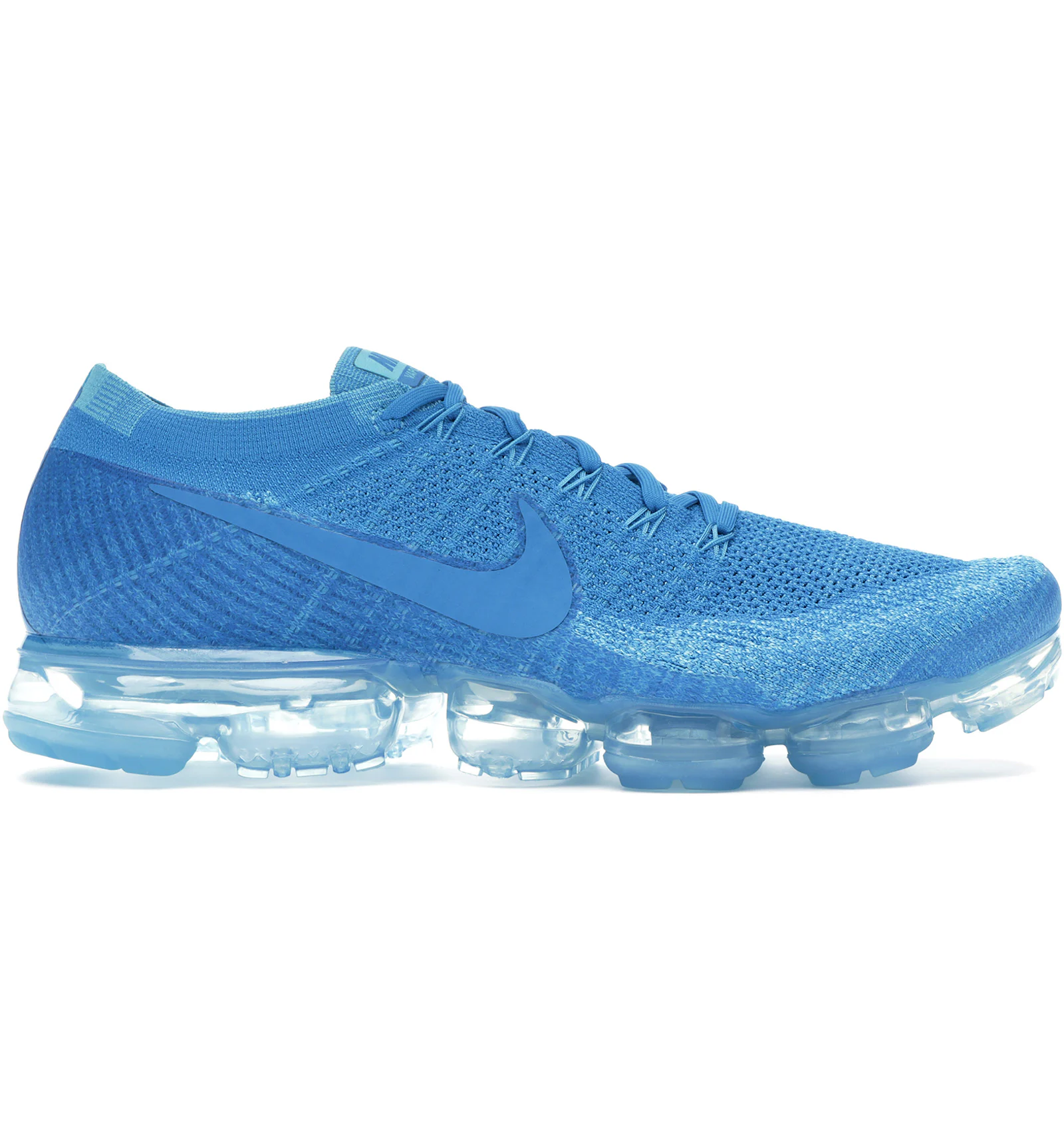 Nike air vapormax flyknit dark grey silver blue orbit volt Clearance