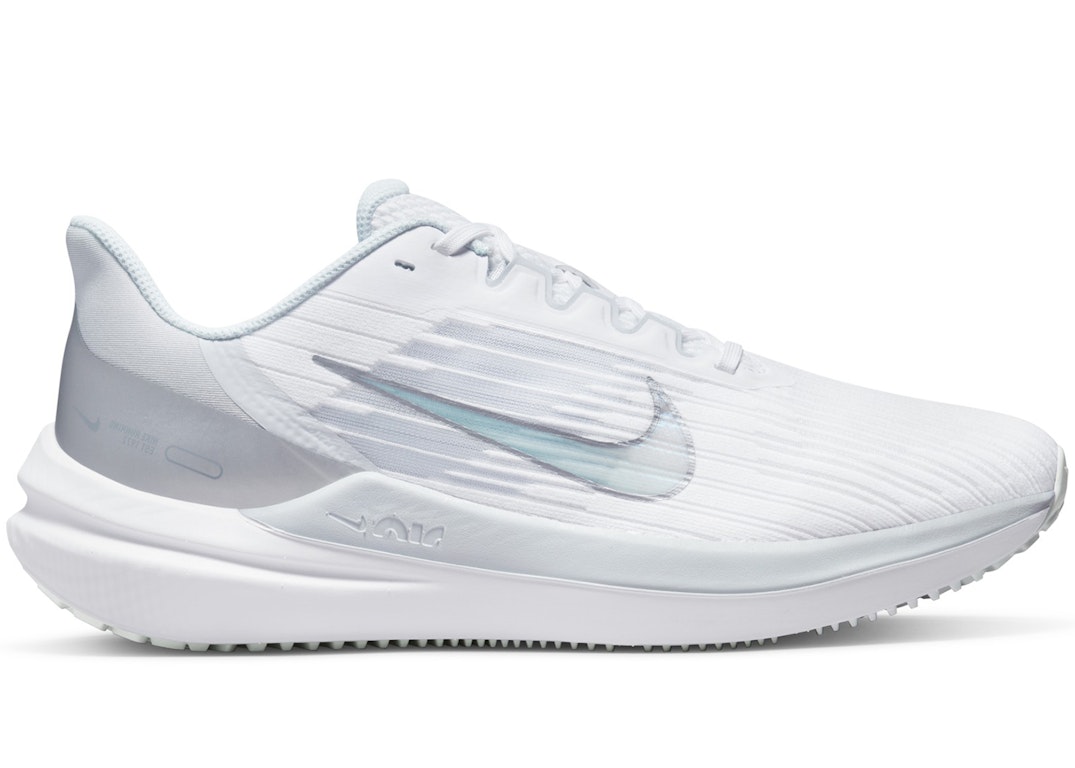 Pre-owned Nike Air Winflo 9 White Metallic Silver (women's) In White/metallic Silver-pure Platinum-particle Grey