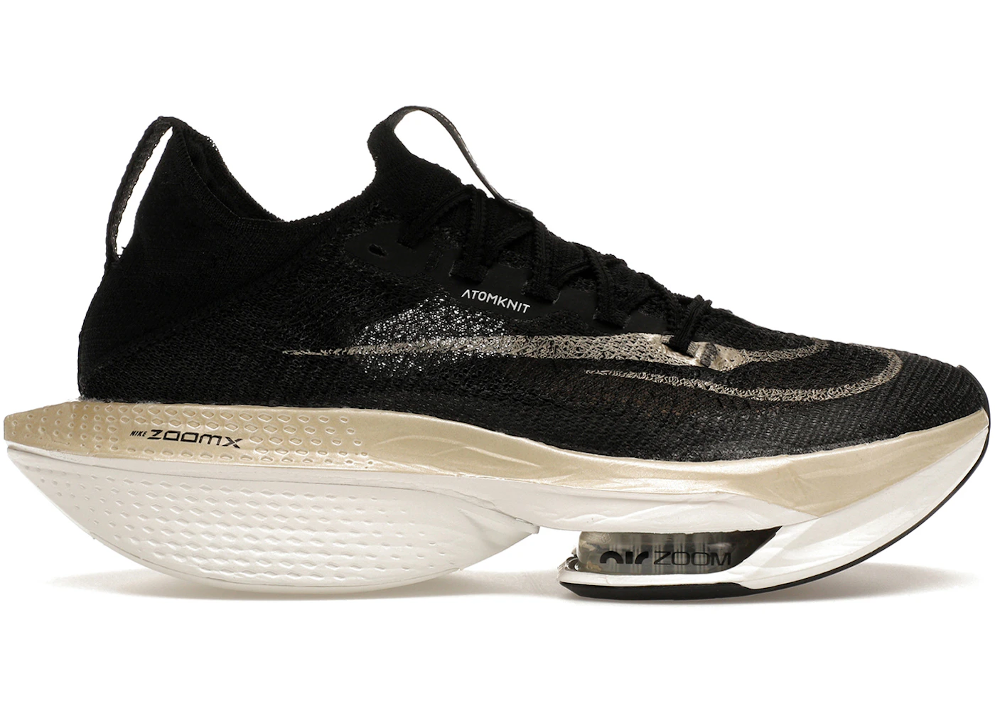 Nike Air Zoom Alphafly Next% Black Metallic Gold Grain (Women's