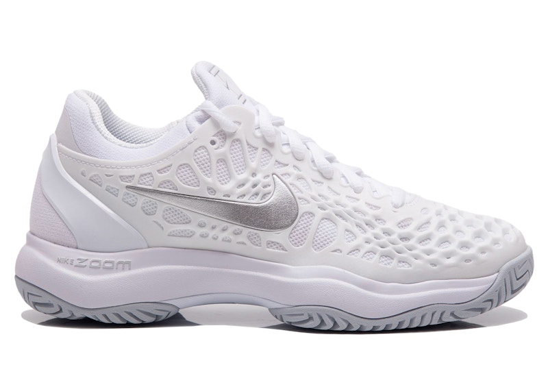 Nike Air Zoom Cage 3 Hard Court White Silver Women s 918199 102 JP