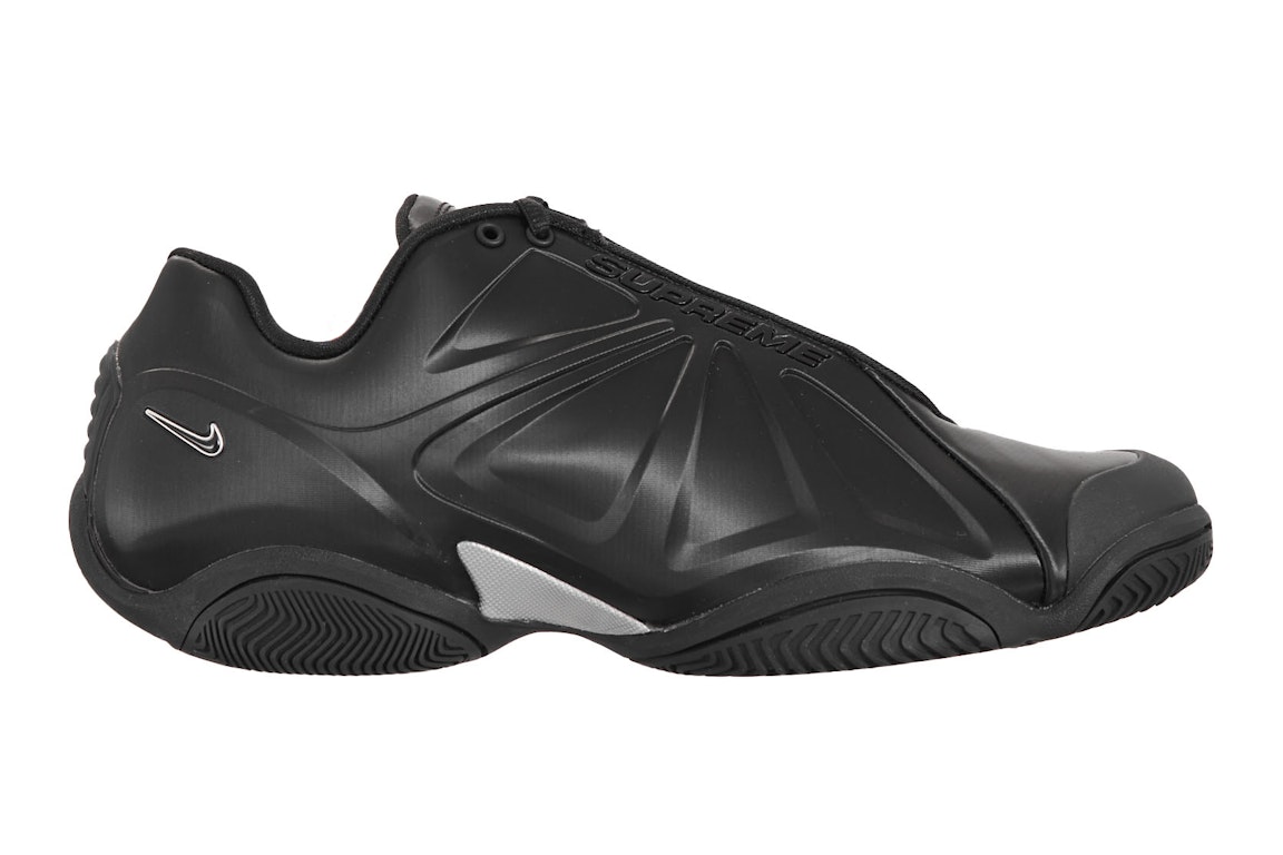 Pre-owned Nike Air Zoom Courtposite Supreme Black In Black/black/metallic Silver