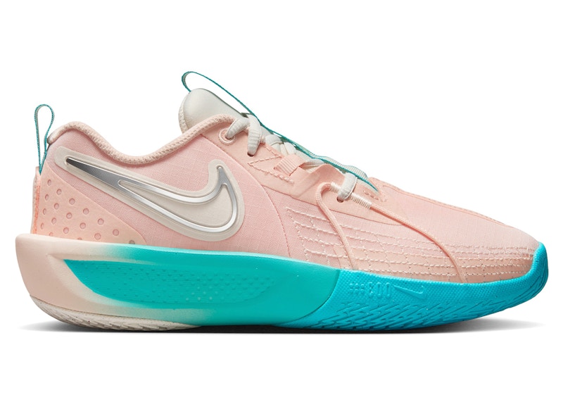 Pre-owned Nike Air Zoom Gt Cut 3 Chalk Sneakers In Washed Coral/dusty Cactus/metallic Silver