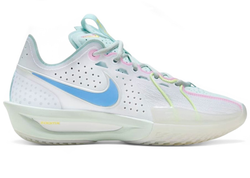Pre-owned Nike Air Zoom Gt Cut 3 (women's) Sneakers In White/aquarius Blue/mint Foam