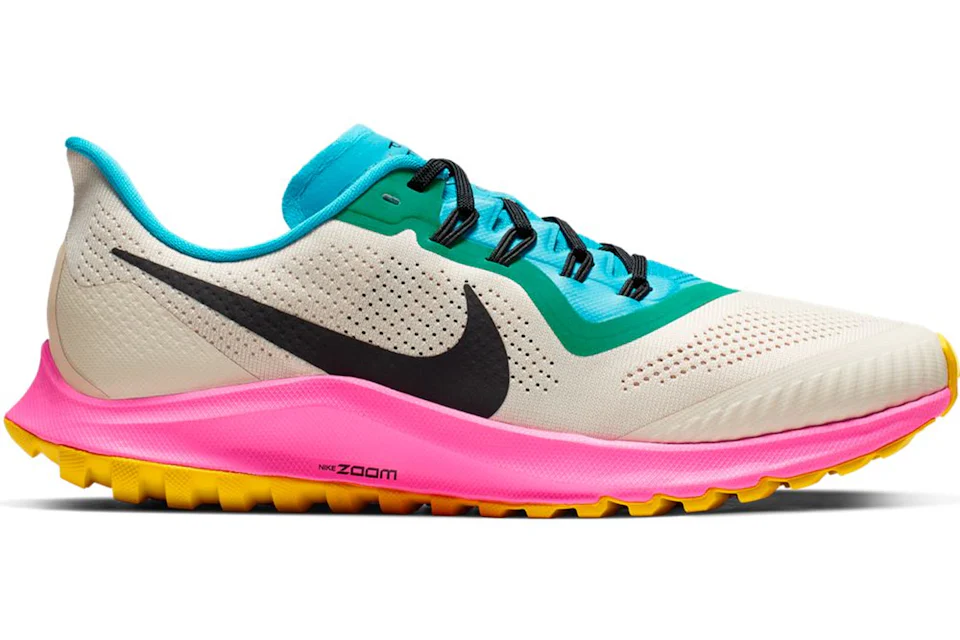 Nike Air Zoom Pegasus 36 Trail Light Orewood Brown Pink Blast Blue Lagoon