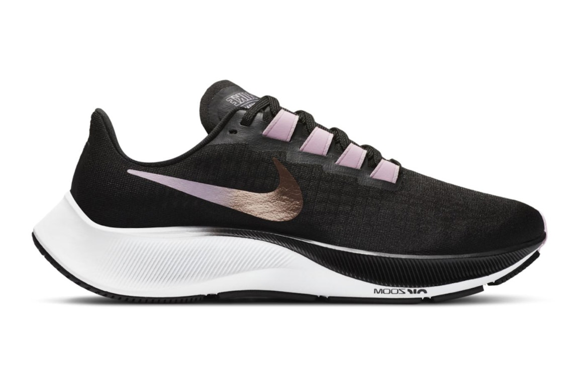 Pre-owned Nike Air Zoom Pegasus 37 Black Light Arctic Pink (women's) In Black/light Arctic Pink/white