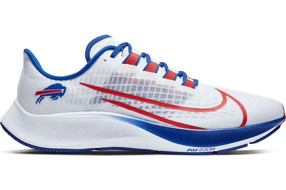 Nike Buffalo Bills Unisex White Zoom Pegasus 37 Running Shoe Size: Medium