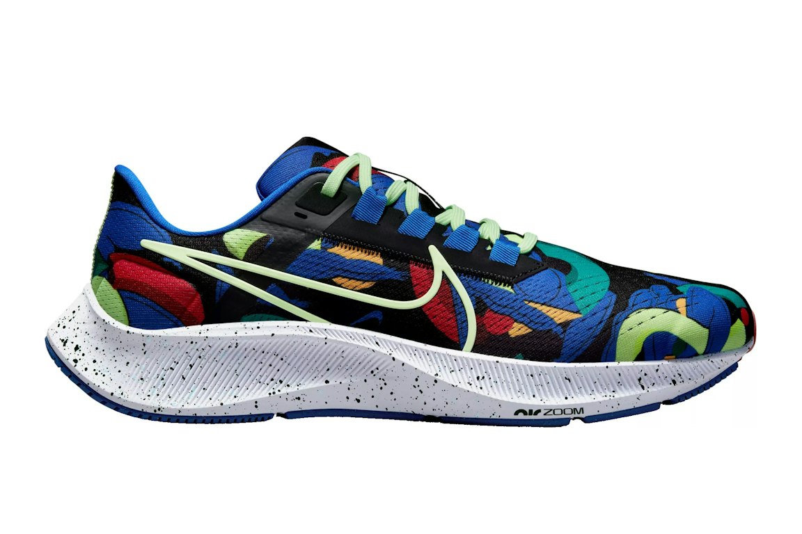 Pre-owned Nike Air Zoom Pegasus 38 A.i.r. Kelly Anna London In Black/racer Blue-bright Crimson-lime Glow