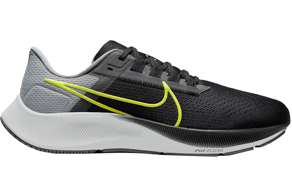 Nike Air Zoom Pegasus 38 Black Smoke Grey Volt Men's - CW7356-005 - US