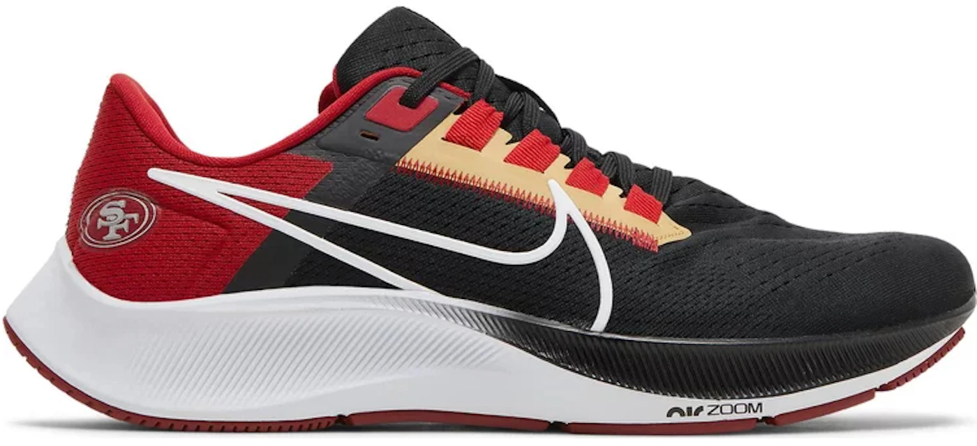 Nike Men's Air Zoom Pegasus 38 (NFL San Francisco 49ers) Running Shoes in Black, Size: 12.5 | DJ0810-001