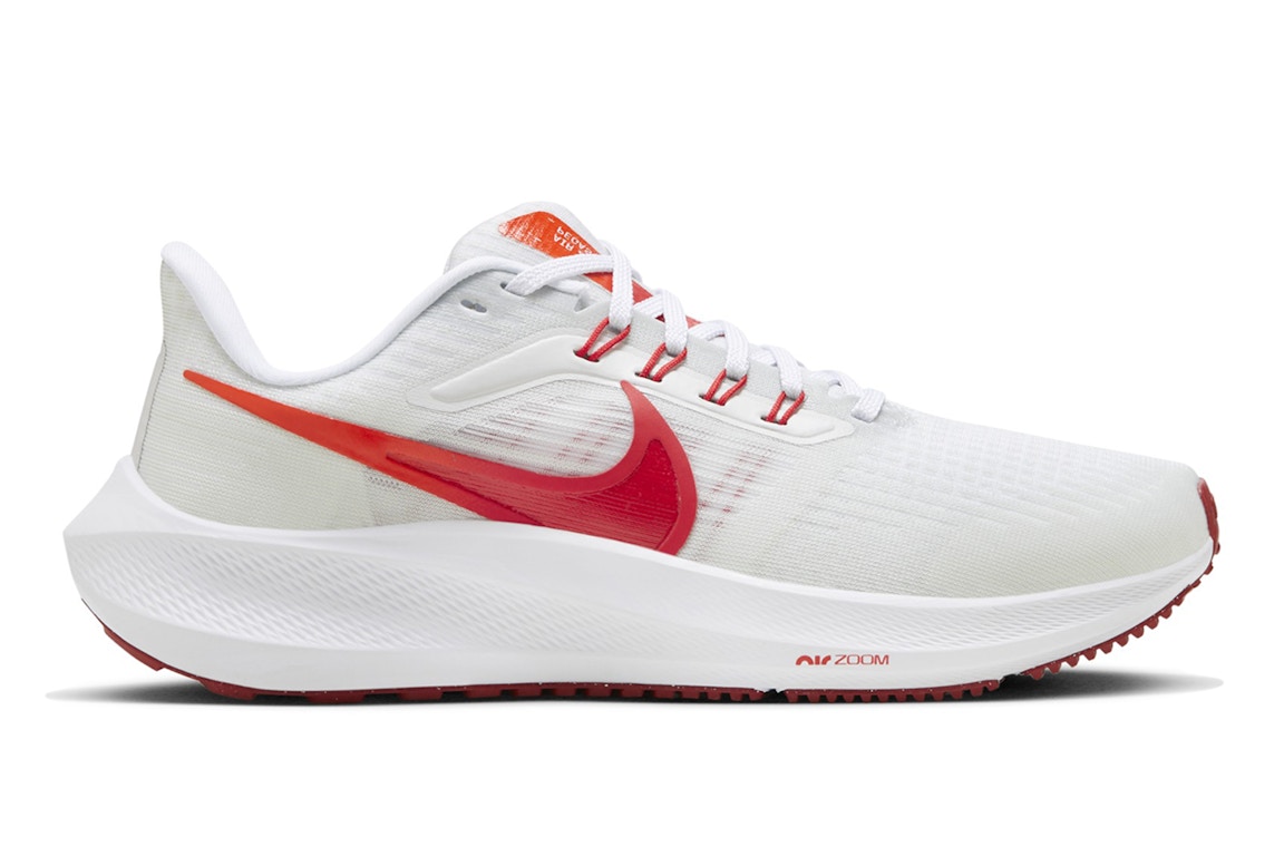 Pre-owned Nike Air Zoom Pegasus 39 Premium White University Red (women's) In White/university Red-photon Dust-bright Crimson