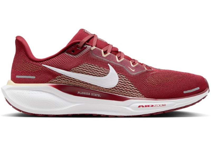 Pre-owned Nike Men's  Air Zoom Pegasus 41 Florida State Sneakers In Team Maroon/white