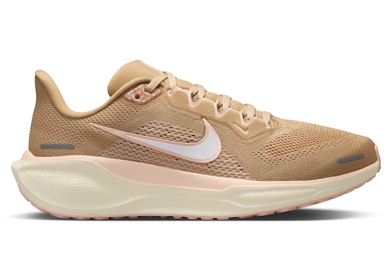 Pre-owned Nike Air Zoom Pegasus 41 White (women's) Sneakers In Linen/light Orewood Brown/washed Coral