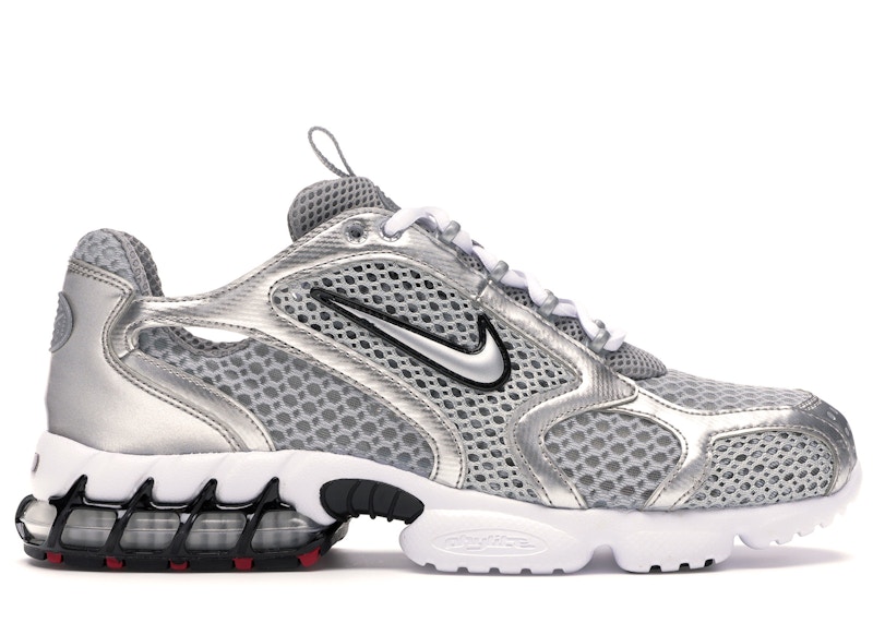 nike spiridon metallic silver