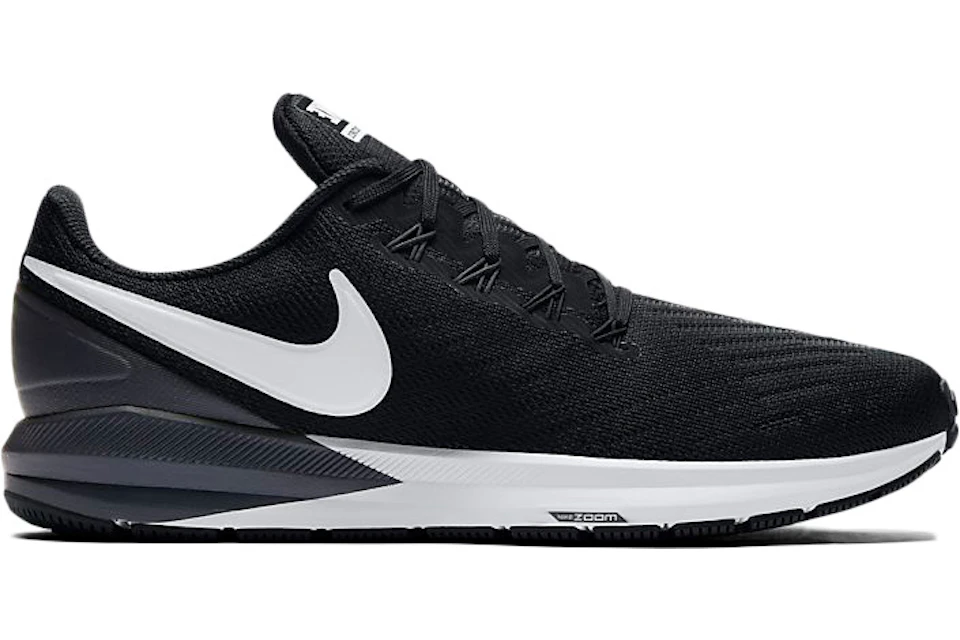 Nike Air Zoom Structure 24 Men's Road Running Shoes In Black,anthracite,kumquat,pure Platinum