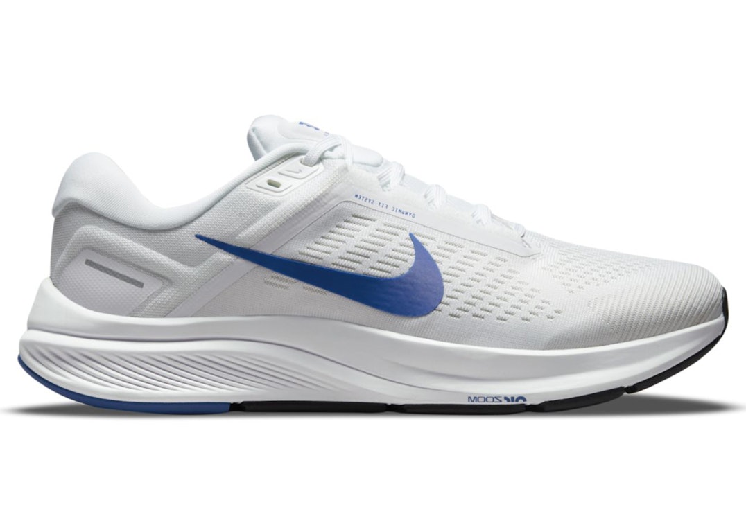 Pre-owned Nike Air Zoom Structure 24 White Hyper Royal In White/pure Platinum/black