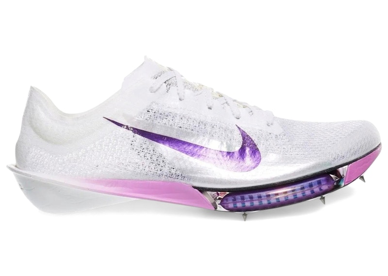 Men's Nike Air Zoom Victory Elite Faith Kipyegon Sneakers in White/Burgundy Ash/Rush Fuchsia