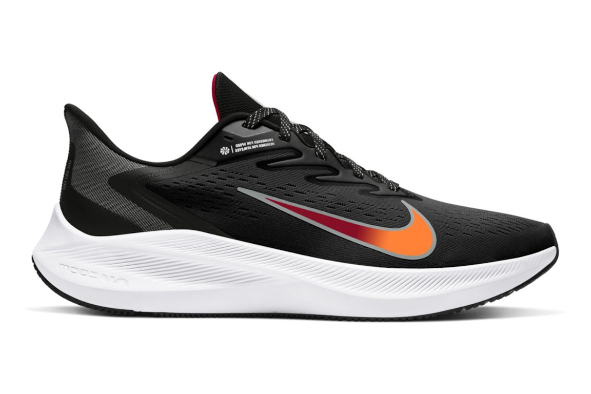 Pre-owned Nike Air Zoom Winflo 7 Black Total Orange In Black/gym Red/smoke Grey