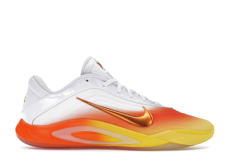 Pre-owned Nike A'ja Wilson A'one Candy Corn Queen (women's) Sneakers In White/safety Orange/chrome Yellow