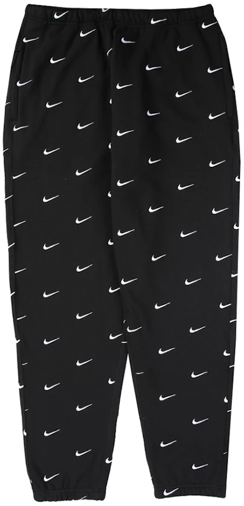 Nike All Over Swoosh Logo Pants Black