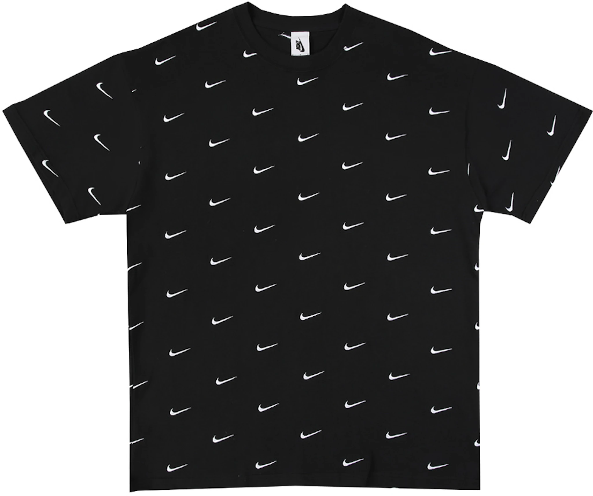 Nike All Over Swoosh Logo T-Shirt Black - Fw19 - Us