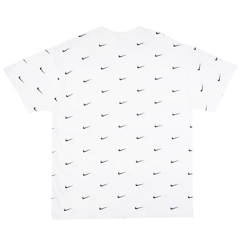 Nike All Over Swoosh Logo T Shirt White FW19 US