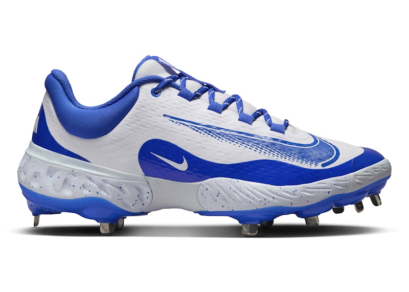 NIKE MEN'S NIKE ALPHA HUARACHE ELITE 4 LOW SNEAKERS IN WHITE/HYPER ROYAL