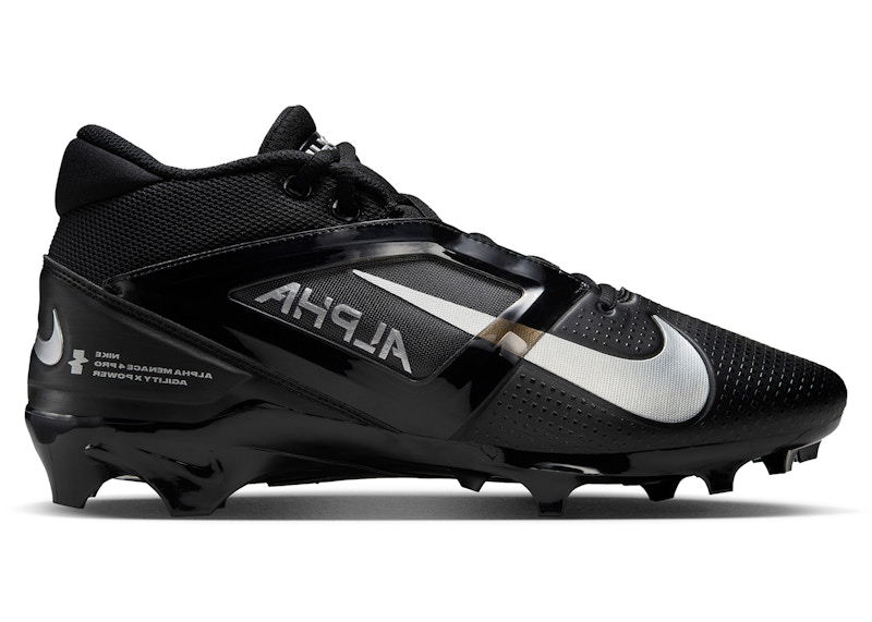 Pre-owned Nike Alpha Menace 4 Pro Sneakers In Black/metallic Silver In Multi