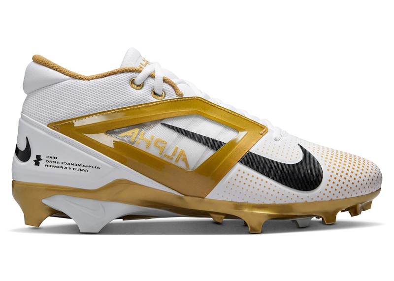 Nike Alpha Menace 4 Pro White Metallic Gold Black - FD7037-105