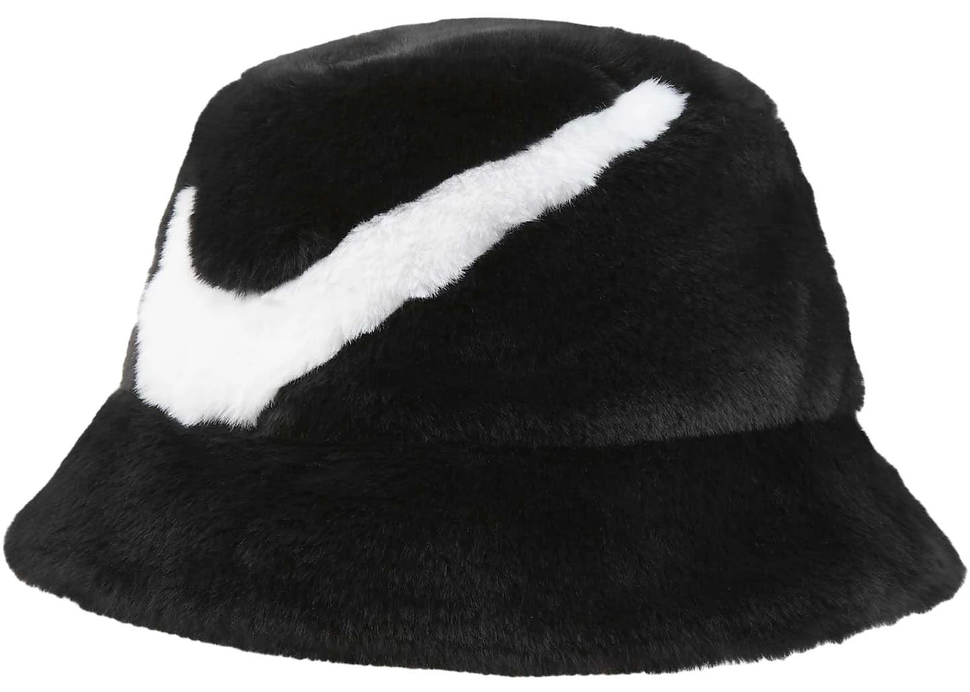 Nike Apex Faux Fur Swoosh Bucket Hat Black/White - FW23 - US