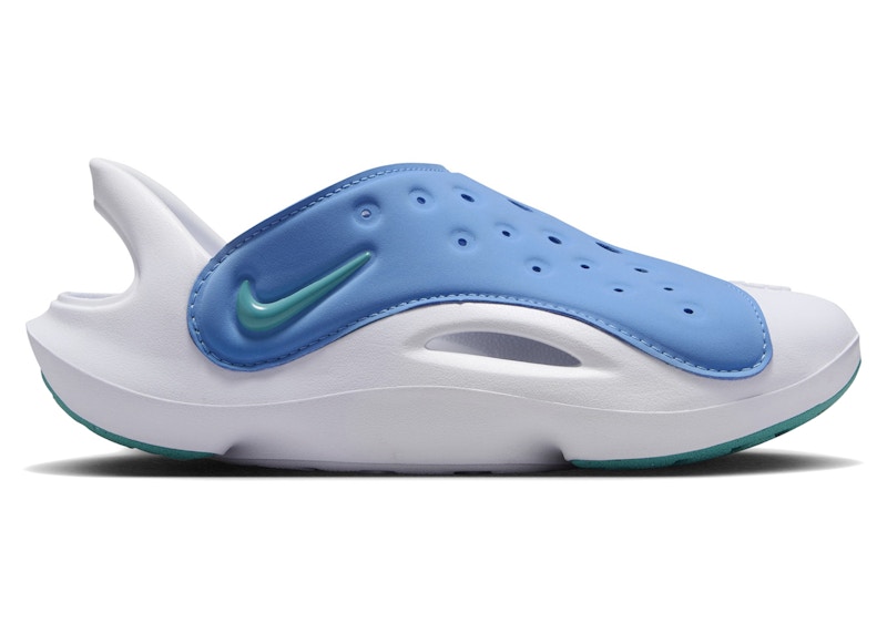 Pre-owned Nike Aqua Swoosh Sneakers In Blue Beyond/white/dusty Cactus