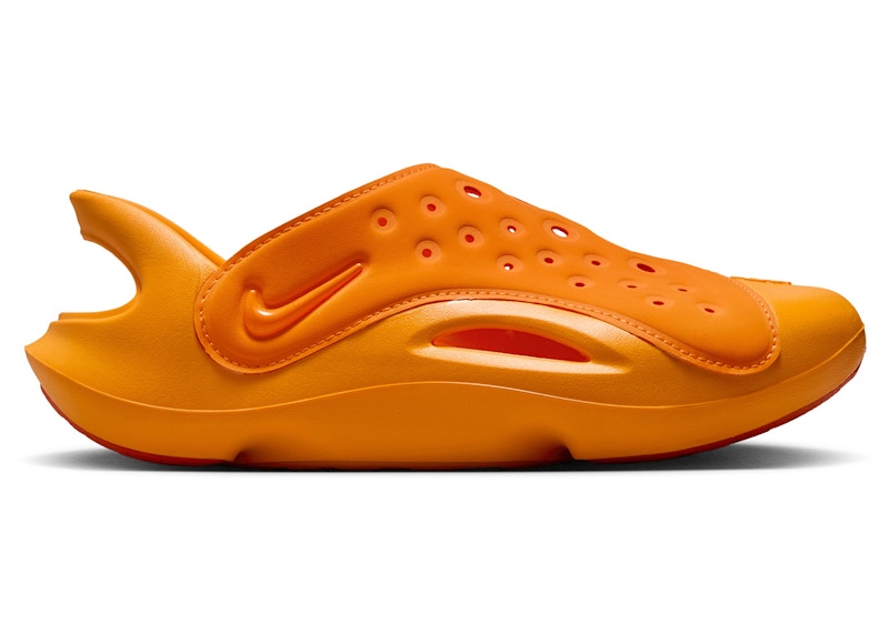 Pre-owned Nike Aqua Swoosh Sneakers In Orange Peel/picante Red