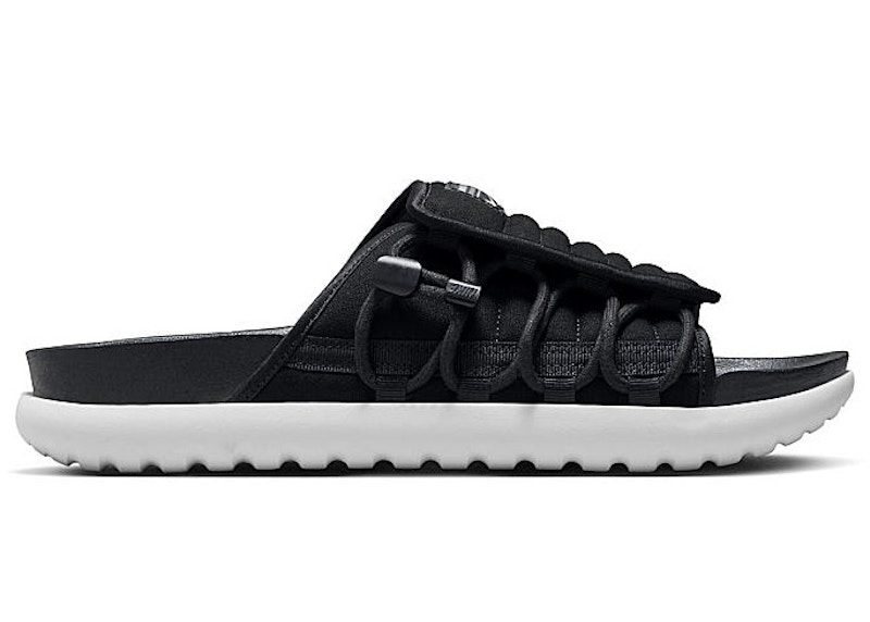 Black and white nike slides womens hot sale