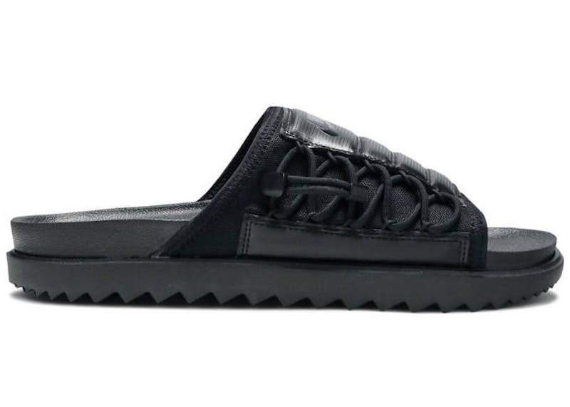 nike asuna slides all black