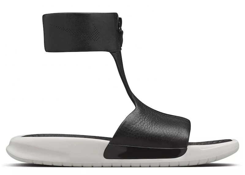 Pre-owned Nike Benassi Cuff Lux Slide (women's) Sneakers In Black/white