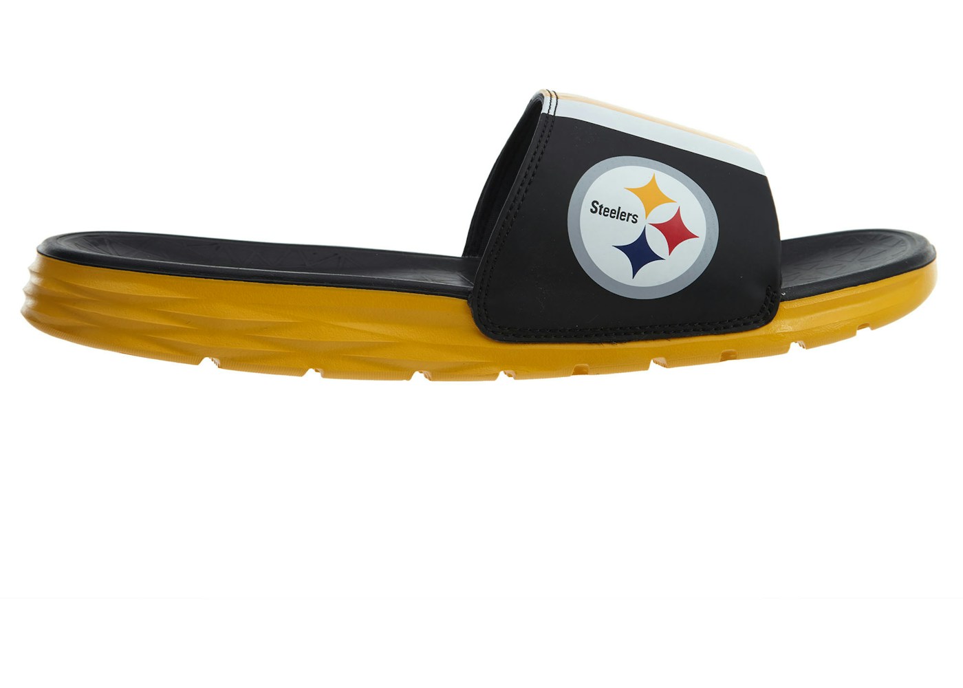 Nike Benassi Solarsoft Black White ( Nfl Steelers ) - 831256-005