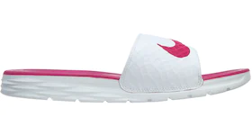 Nike Benassi Solarsoft Slide 2 White Fireberry (Women's)