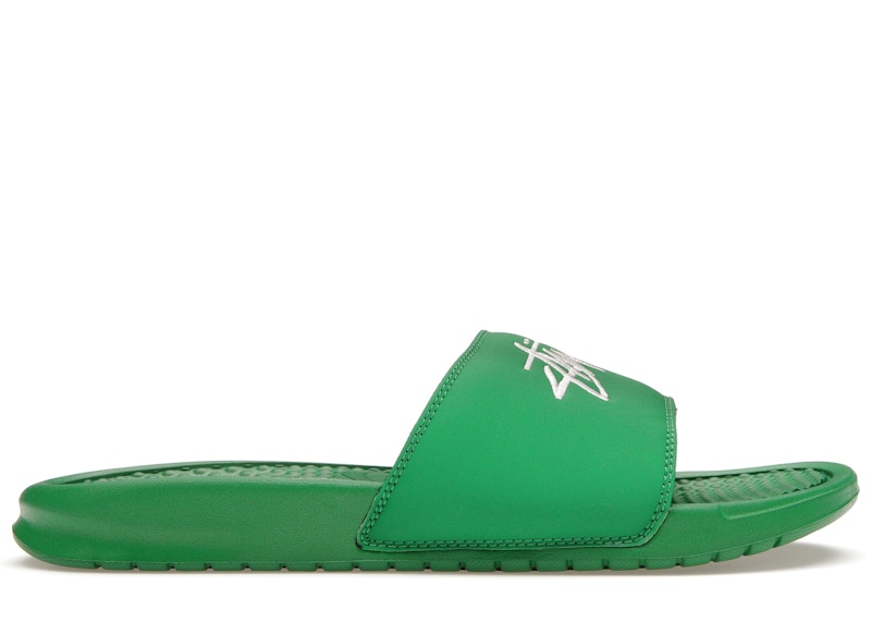 Green shop nike slides