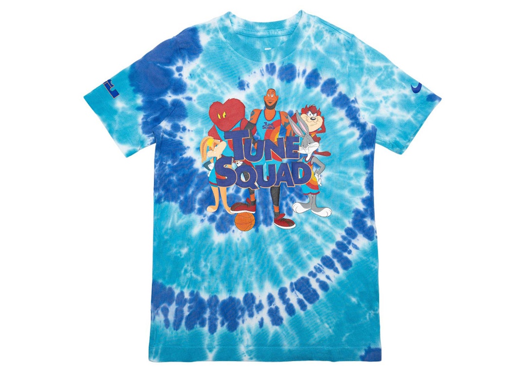 Pre-owned Nike Big Kids Lebron X Space Jam A New Legacy T-shirt Blue