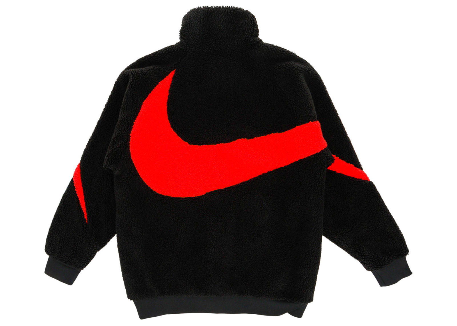 Nike Big Swoosh Reversible Boa Jacket (Asia Sizing) Black Chili Red Men's -  FW21 - US