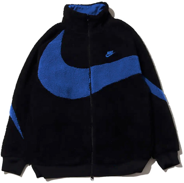 Gevangenisstraf gedragen Stam Nike Big Swoosh Reversible Boa Jacket (Asia Sizing) Black Game Royale -  FW22 Men's - US