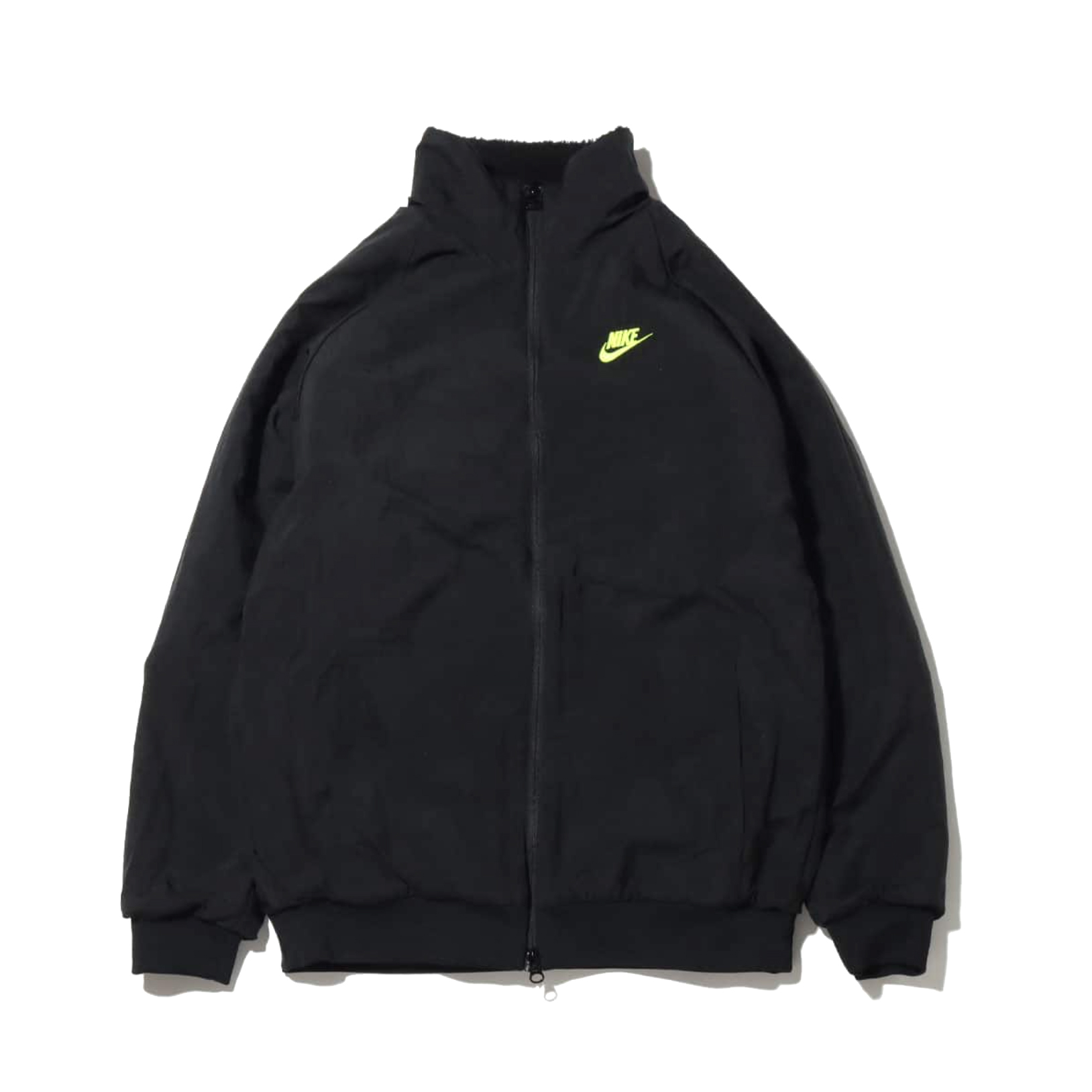 Nike Big Swoosh Reversible Boa Jacket (Asia Sizing) Black Neon Men's - FW21  - US