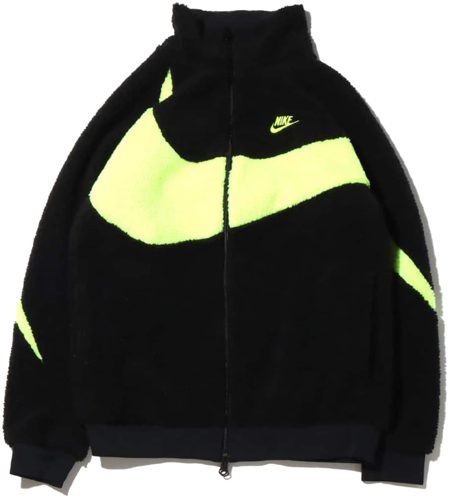Nike Big Swoosh Reversible Boa Jacket (Asia Sizing) Black Neon - - ES