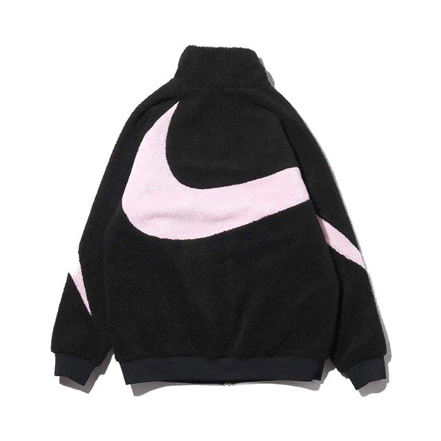 Nike Women's Big Swoosh Reversible Boa Jacket (Asia Sizing) Black Prism Pink  Men's - FW21 - US