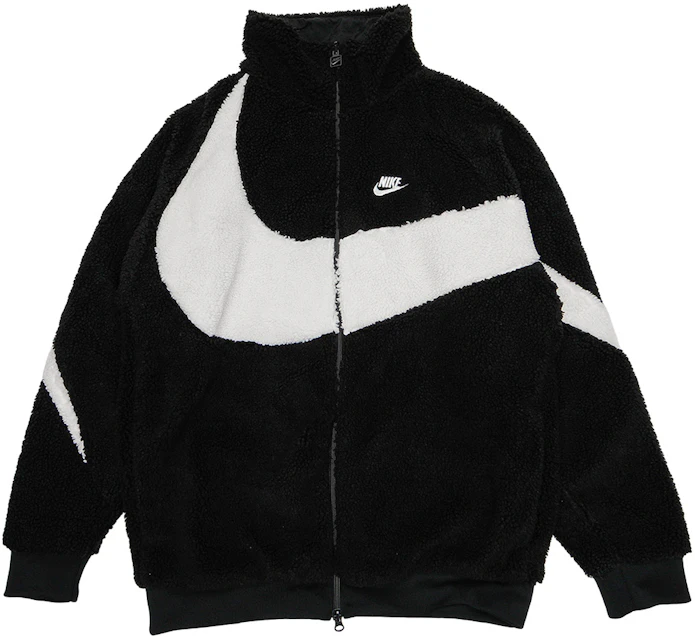 Efectivamente gradualmente crema Nike Big Swoosh Reversible Boa Jacket (Asia Sizing) Black White - FW21 - ES
