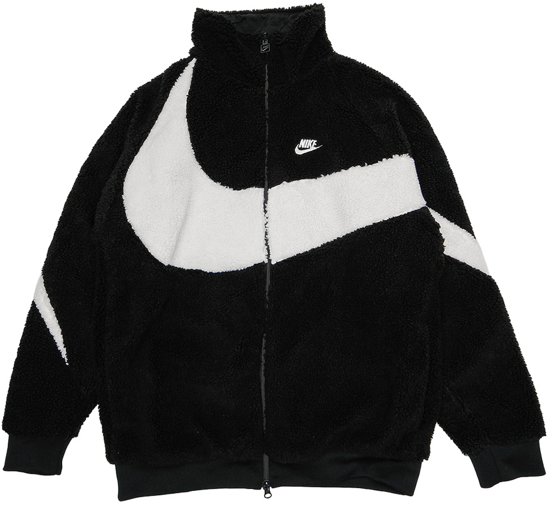 Efectivamente gradualmente crema Nike Big Swoosh Reversible Boa Jacket (Asia Sizing) Black White - FW21 - ES