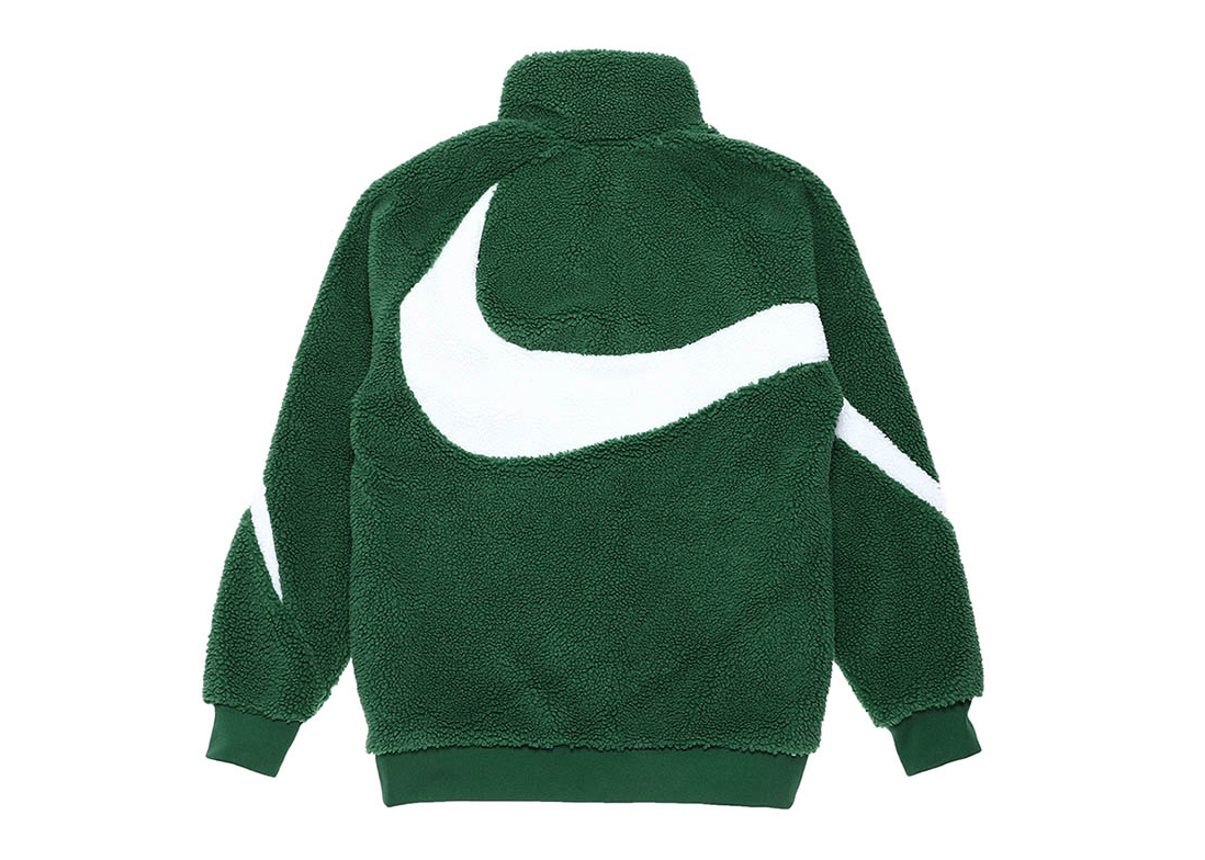 Nike Big Swoosh Reversible Boa Jacket (Asia Sizing) Gorge Green 