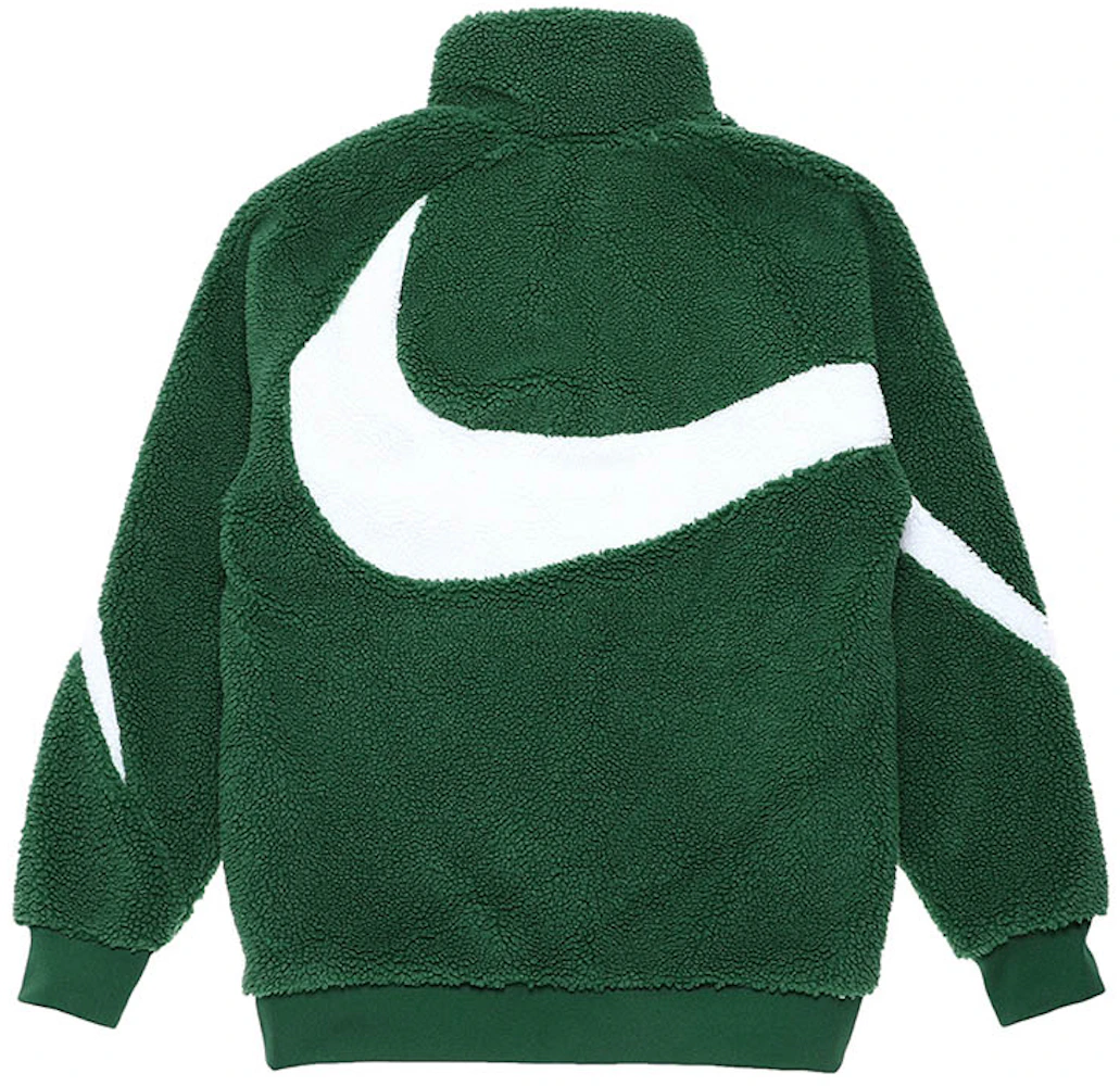 Nike Big Swoosh Reversible Boa Jacket (Asia Sizing) Gorge Green Men's ...