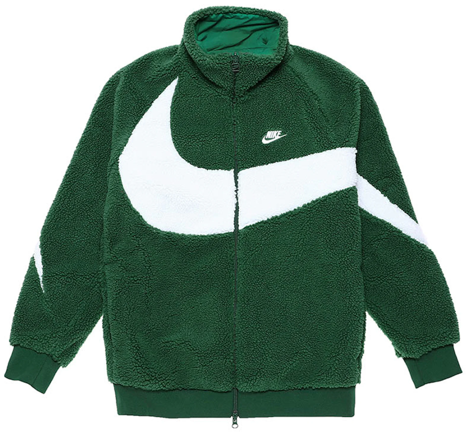 Nike Big Swoosh Reversible Boa Jacket (Asia Sizing) Gorge Green Men's -  FW22 - US