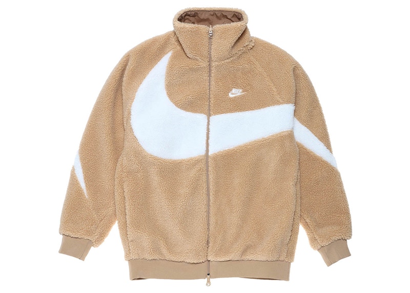 Nike Big Swoosh Reversible Boa Jacket (Asia Sizing) Hemp White ...